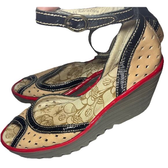 Fly London Womens Size Eu 40 US 9 Wedge Ankle Strap Sandals P500477017 - Picture 1 of 15